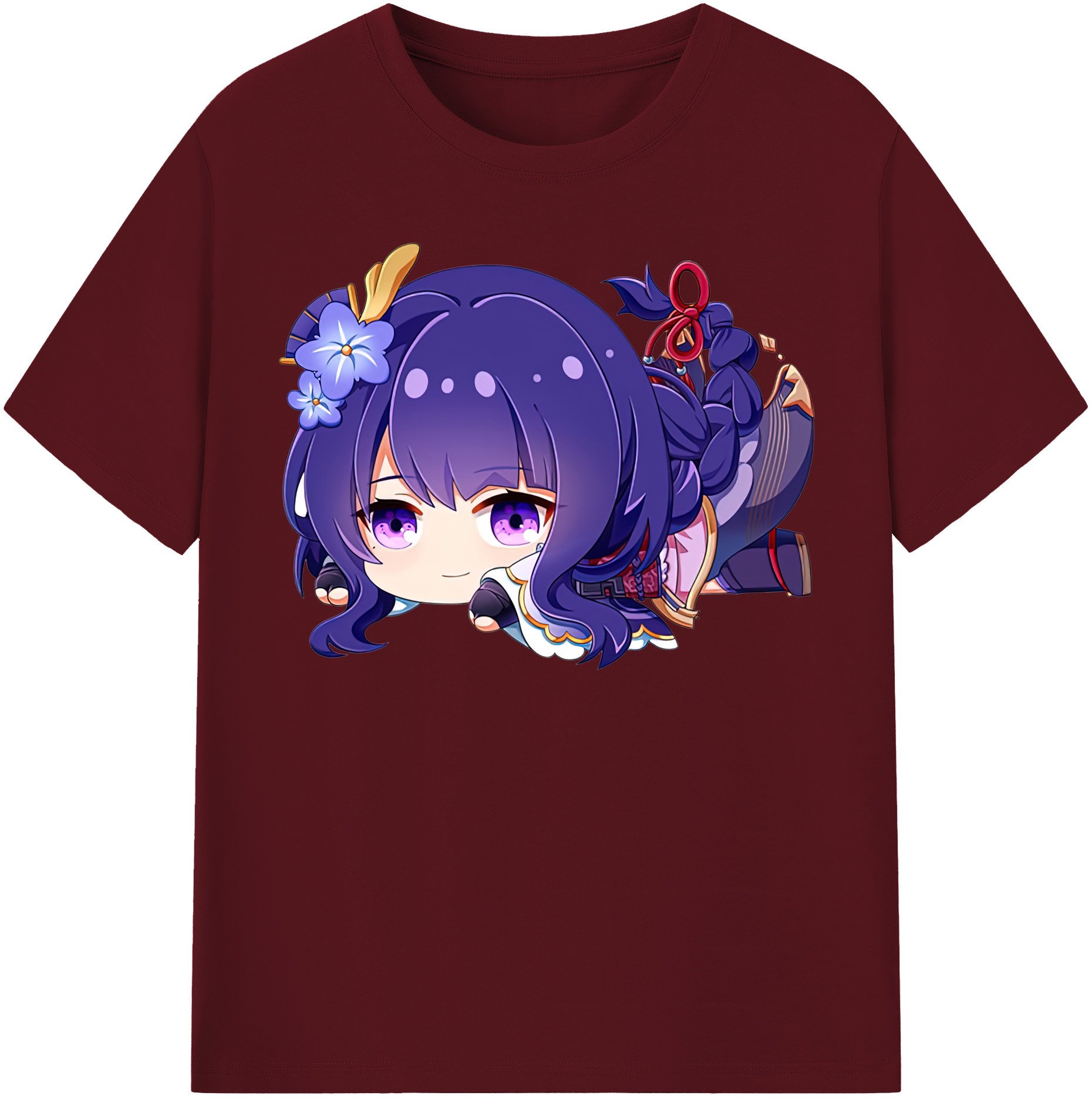 げんし神 雷電将軍 らいでんしょうぐん genshin Raiden Shogun 綿100％半袖Tシャツ（フロントプリント）